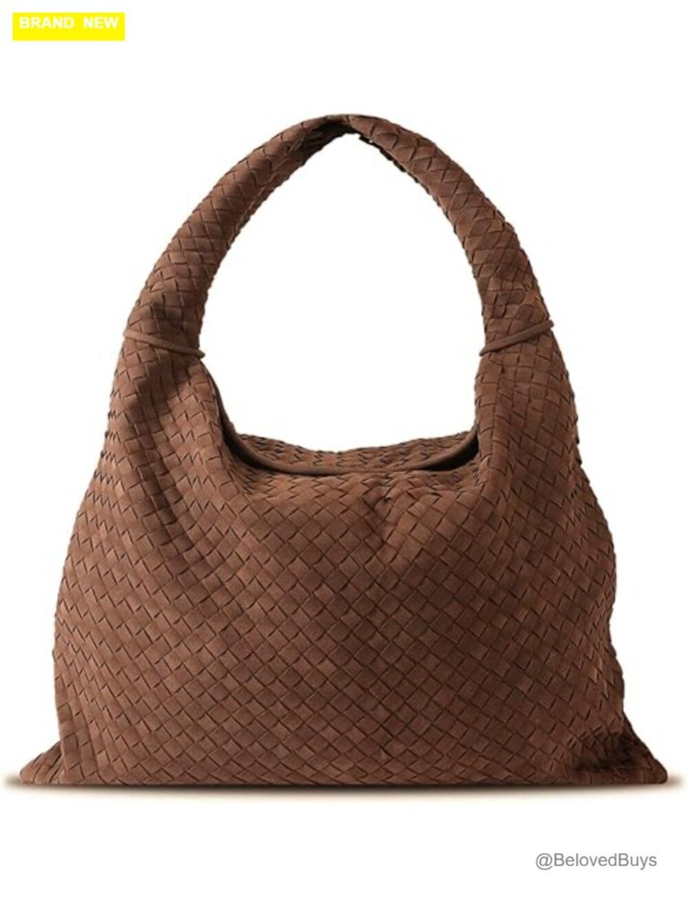 Vegan Leather Woven Tote | Suede Hobo Bag | Large Shoulder Bag Braided
